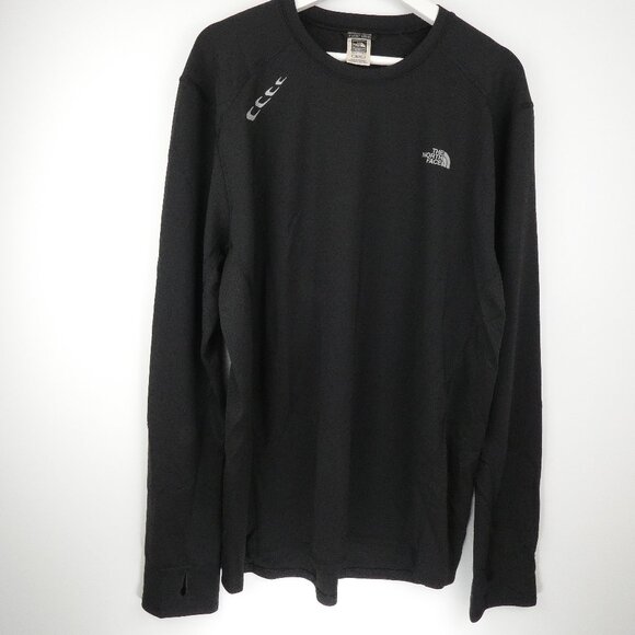 The North Face Shirt Mens XL Black Flight Series Long Sleeve Base Layer Fleece - Picture 1 of 16